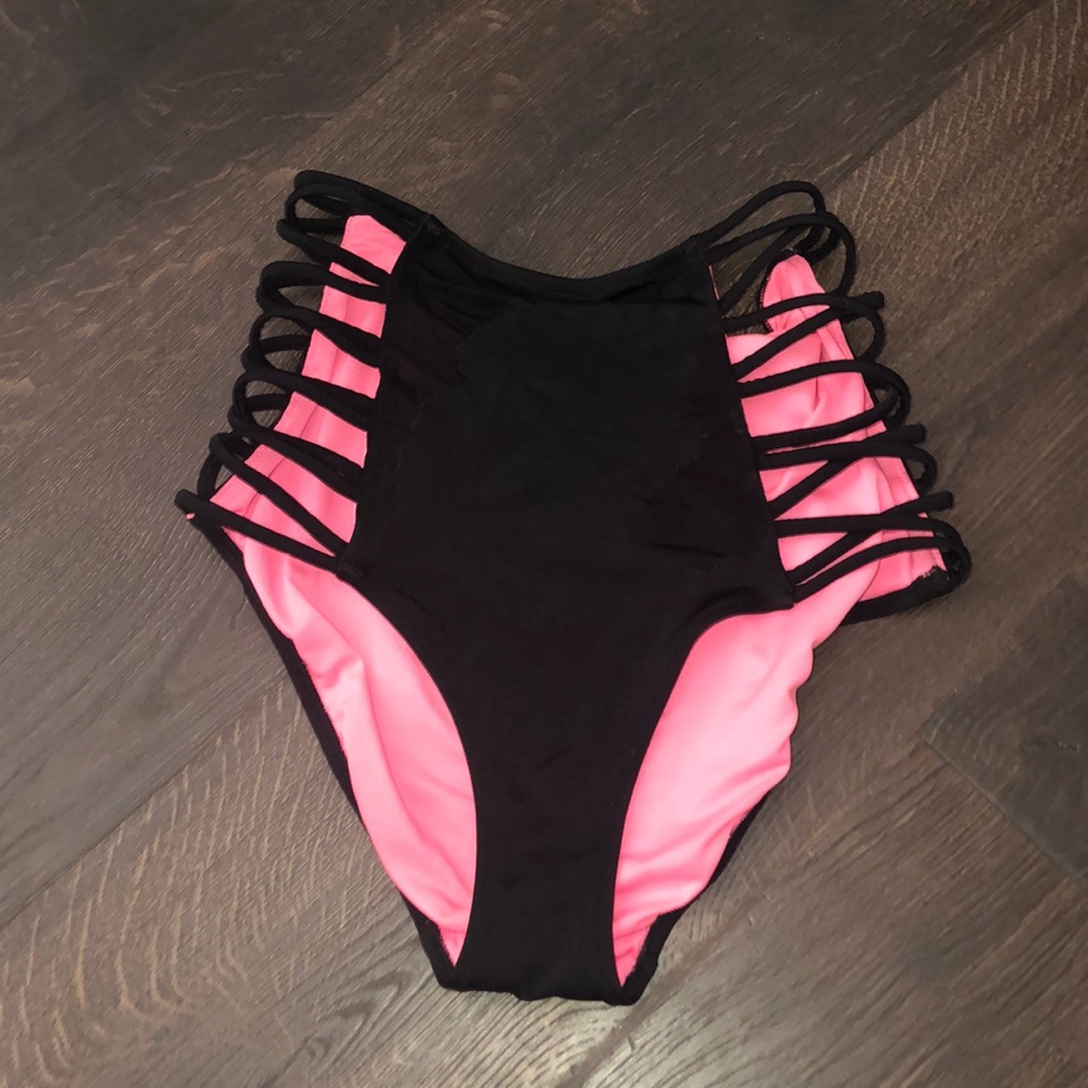 Vs pink high waisted bikini bottoms